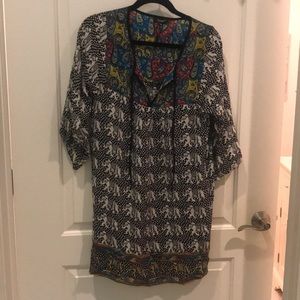 Elephant Print Tunic Dress